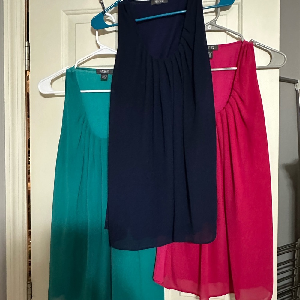 3- Kenneth Cole Reaction chiffon/cotton blouse